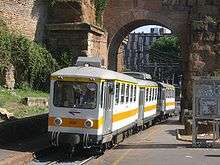 A train at Porta Maggiore.