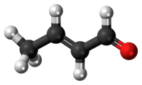 Ball-and-stick model of (Z)-crotonaldehyde