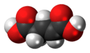 Space-filling model of the trans isomer