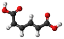  Ball-and-stick model of the cis,trans-muconic acid molecule