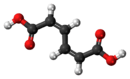  Ball-and-stick model of the cis,cis-muconic acid molecule