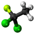 Dichlorofluoroethane molecule