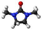 Ball-and-stick model of the 1,3-dimethyl-2-imidazolidinone molecule