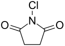 Skeletal formula of N-chlorosuccinimide