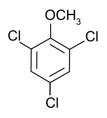 Chemical structure of 2,4,6-trichloroanisole