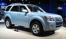 2008 Mercury Mariner Hybrid photographed at the Washington Auto Show.