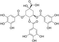 Chemical structure of 3,4,5-tri-O-galloylquinic acid