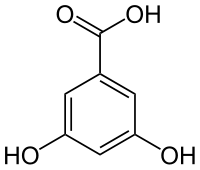 Chemical structure of 3,5-dihydroxybenzoic acid