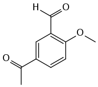 Chemical structure of 3-acetyl-6-methoxybenzaldehyde