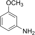 Skeletal formula of m-anisidine