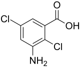 Skeletal formula of chloramben