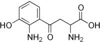 Skeletal formula of 3-hydroxykynurenine