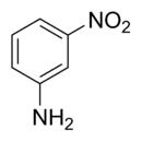 Skeletal formula of 3-nitroaniline