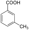 Skeletal formula of m-toluic acid