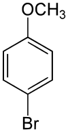 Skeletal formula of bromoanisole