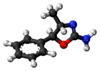 Ball-and-stick model of 4-methylaminorex