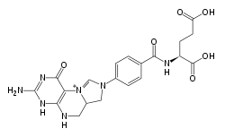 Skeletal formula of 5,10-methenyltetrahydrofolate