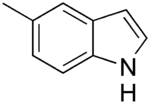 Skeletal formula of 5-methylindole