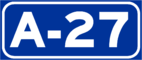 Autovía A-27 shield}}