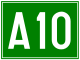 A10 motorway shield}}