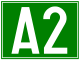 A2 motorway shield}}