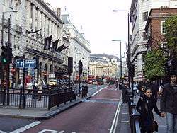 View of Piccadilly by the Meriden Hotel, looking towards Piccadilly Circus