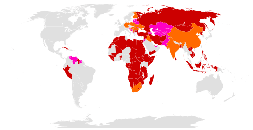 Worldwide operators of the AK-47