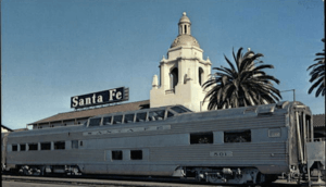 ATSF #501, one of the new "Pleasure Domes" built by Pullman-Standard, in San Diego before entering regular service on the Super Chief.