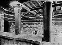 Minoan columns, wider at the top than the base