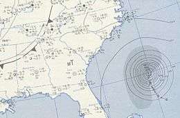 Weather map featuring the first hurricane of the season