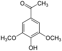 Chemical structure of acetosyringone