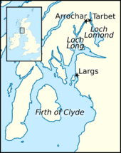 Map of Kintyre and the Lennox