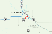 Alignment of Highway 10X in Alberta