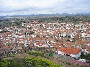 Alburquerque in 2005, as seen from their castle