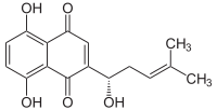 Skeletal formula of alkannin