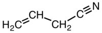 Structural formula of allyl cyanide