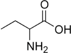 Skeletal formula of α-aminobutanoic acid