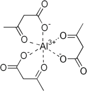 Skeletal formula of aluminium acetoacetate