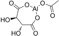 Skeletal formula of aluminium acetotartrate