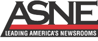 "ASNE" in a Serif font with the text "LEADING AMERICA'S NEWSROOMS" underneath