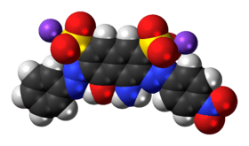 Space-filling model of the amido black 10B molecule