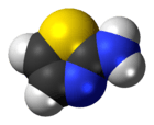 Space-filling model of the aminothiazole molecule