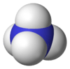 Space-filling model of the ammonium cation