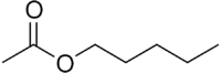 Wireframe model of amyl acetate