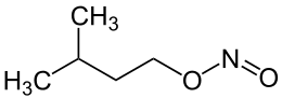 Chemical structure of amyl nitrite