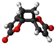 Ball-and-stick model of the anemonin molecule