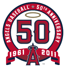 The 50th anniversary logo of the Angels