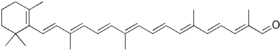 Skeletal formula of apocarotenal