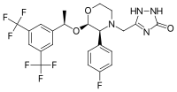 Structural formula of aprepitant