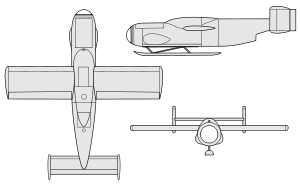 A three-view of an Arado E.381/I